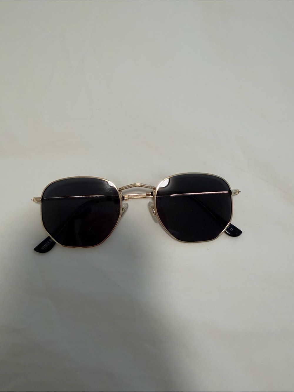 Gold Frame Black Lens Sunglasses